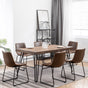 Aryven Industrial 7-Piece Dining Set, Antique Brown - sold by Home Elegance USA