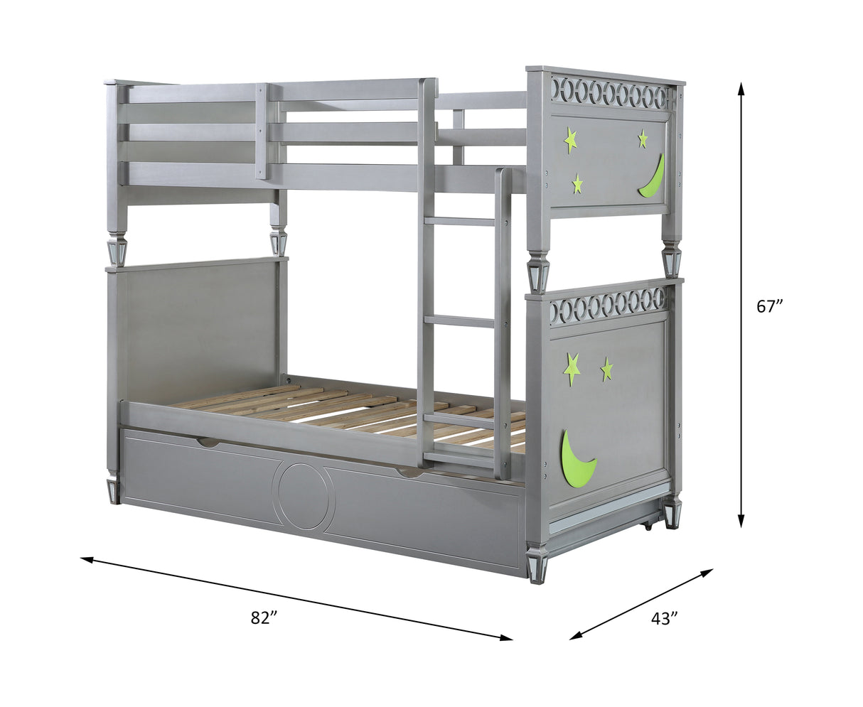 Acme - Valerie Twin/Twin Bunk Bed 38325 Silver Finish