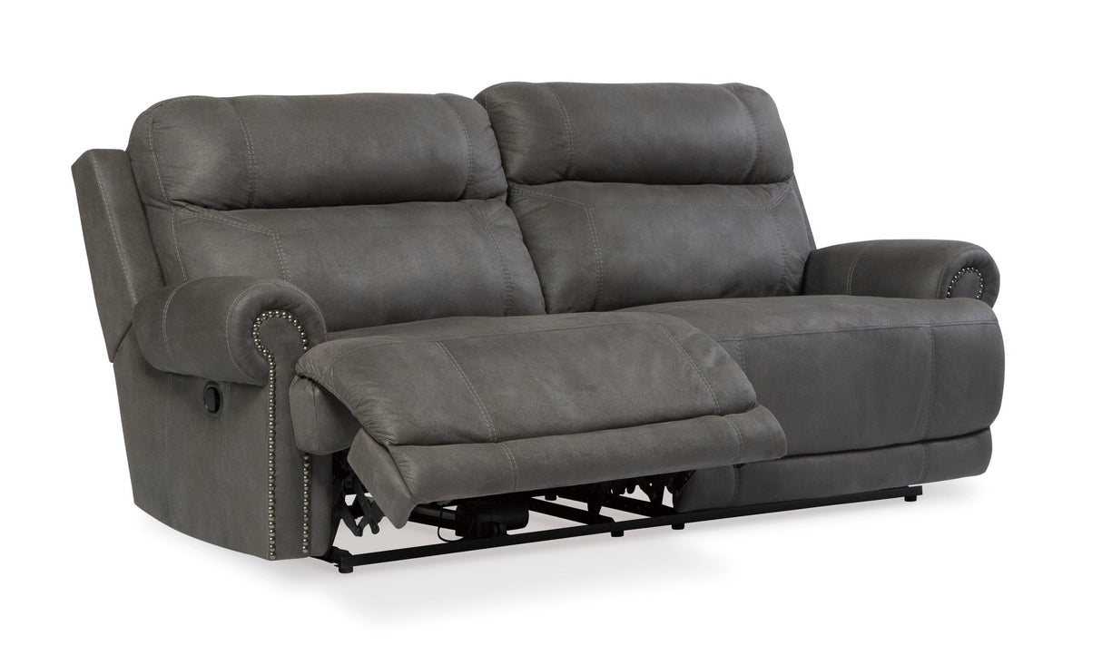 Ashley Gray Austere 2 Seat Reclining Sofa - Faux Leather - 3840181 - Home Elegance USA - 3