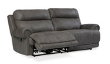 Ashley Gray Austere 2 Seat Reclining Sofa - Faux Leather | Home Elegance USA