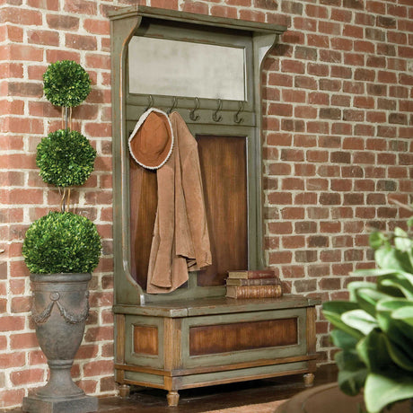 Riyo Distressed Hall Tree - Light Brown by Uttermost - View 2