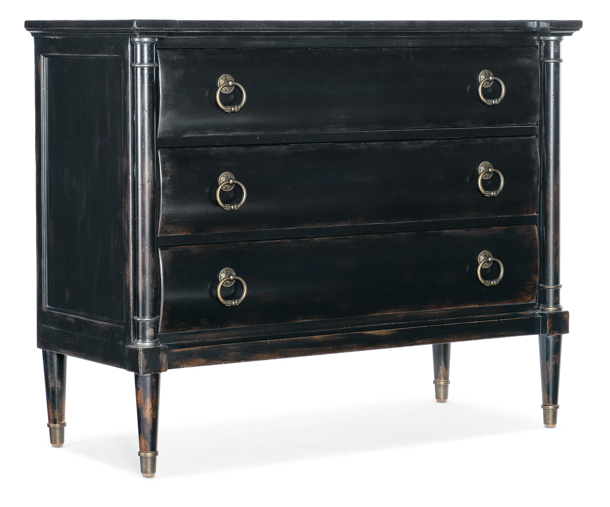 Charleston Three Drawer Chest, Armoire Base - Black by Hooker Furniture - View 1