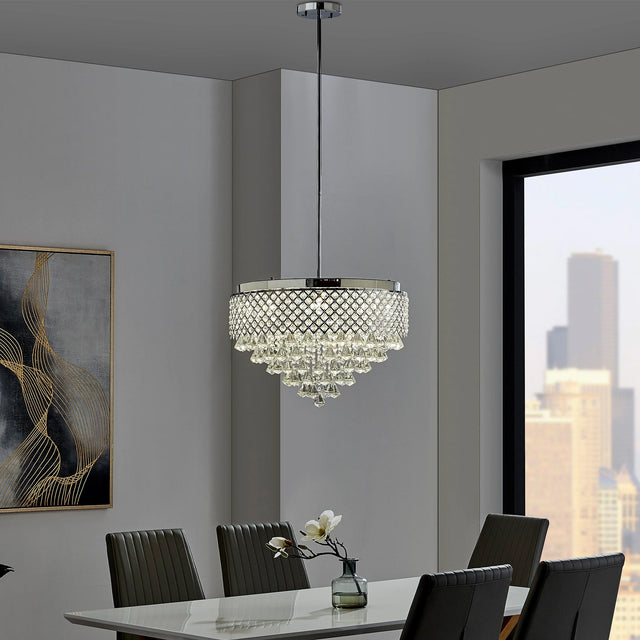 Cinderella Crystal Round Chandelier // 12 Light  | Finesse -  Home Elegance USA