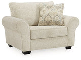 Ashley Ivory Haisley Chair and a Half - Chenille | Home Elegance USA