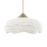 Biddeford 5 Light Beaded Pendant - Gold / White by Uttermost - View 3