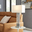 Acrylic Table Lamp // Chrome  | Finesse - sold by Home Elegance USA