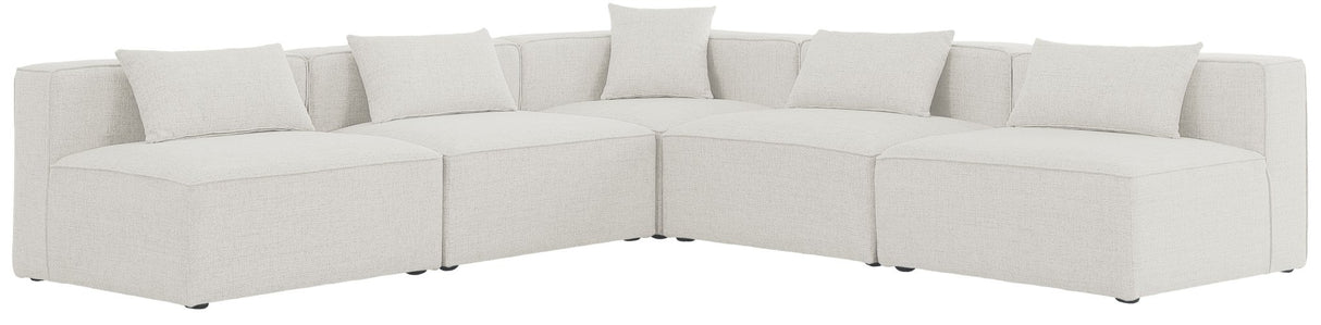 Cube - Modular Sectional 5 Piece - Cream - Modern & Contemporary - 630Cream - Sec5B - Home Elegance USA - 1