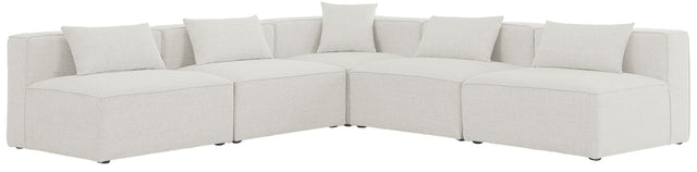 Cube - Modular Sectional 5 Piece - Cream - Modern & Contemporary - 630Cream - Sec5B - Home Elegance USA - 1