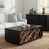 Teak Maze Coffee Table Woodtone - Light Brown / Dark Brown by Uttermost - View 2