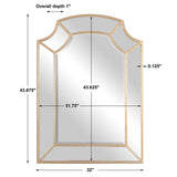 Francoli Arch Mirror - Gold by Uttermost - View 3