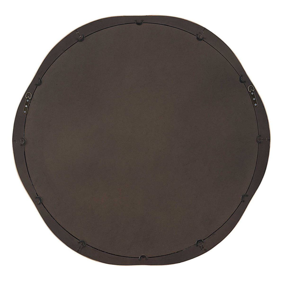 Salina Round Bamboo Mirror - Light Brown by Uttermost - View 6