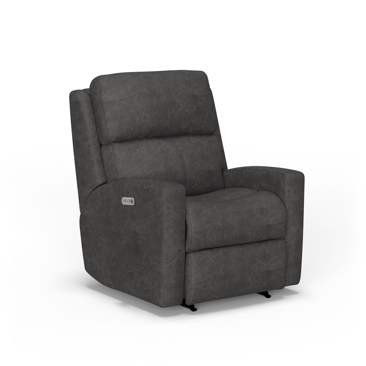 Catalina Transitional Leather Power Rocking Recliner, Power Headrest | Flexsteel
