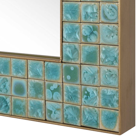 Coralie Tile Mirror - Blue by Uttermost - View 4