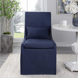 Coley Armless Chair - Blue by Uttermost - View 2