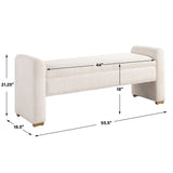 Caliste Bench - White by Uttermost - View 6