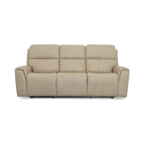 Jarvis Power Reclining Sofa With Power Headrests - Parchment | Flexsteel
