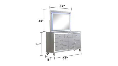 Lavish Modern Style 4 Pc King Bedroom Set Made with Fireplace in Headboard & TV stand in Footboard with Wood in Grey(CA INVENTORY) - sold by Home Elegance USA