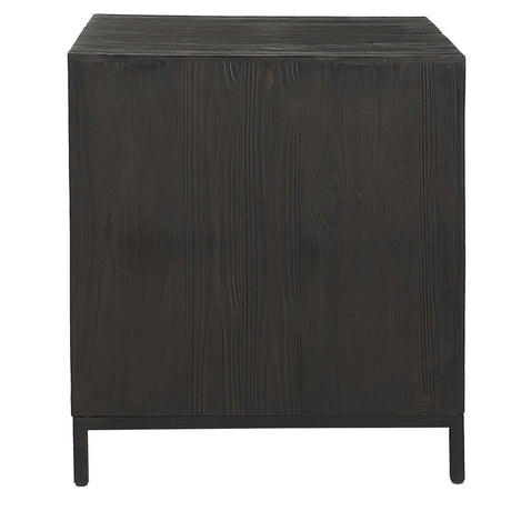 Aiken Geometric Cabinet / End Table - Black by Uttermost - View 5