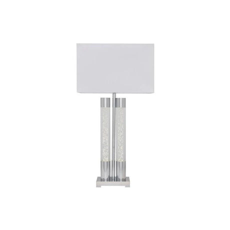 Acrylic Table Lamp // Chrome  | Finesse - sold by Home Elegance USA