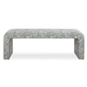 Amie Bench Spa Blue - Light Blue by Uttermost - View 1