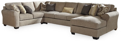 Ashley Driftwood Pantomine 39122S8 4-Piece Sectional with Chaise - Chenille