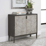 Laurentia 2 Door Accent Cabinet Black & Silver - Black / Silver by Uttermost - View 3