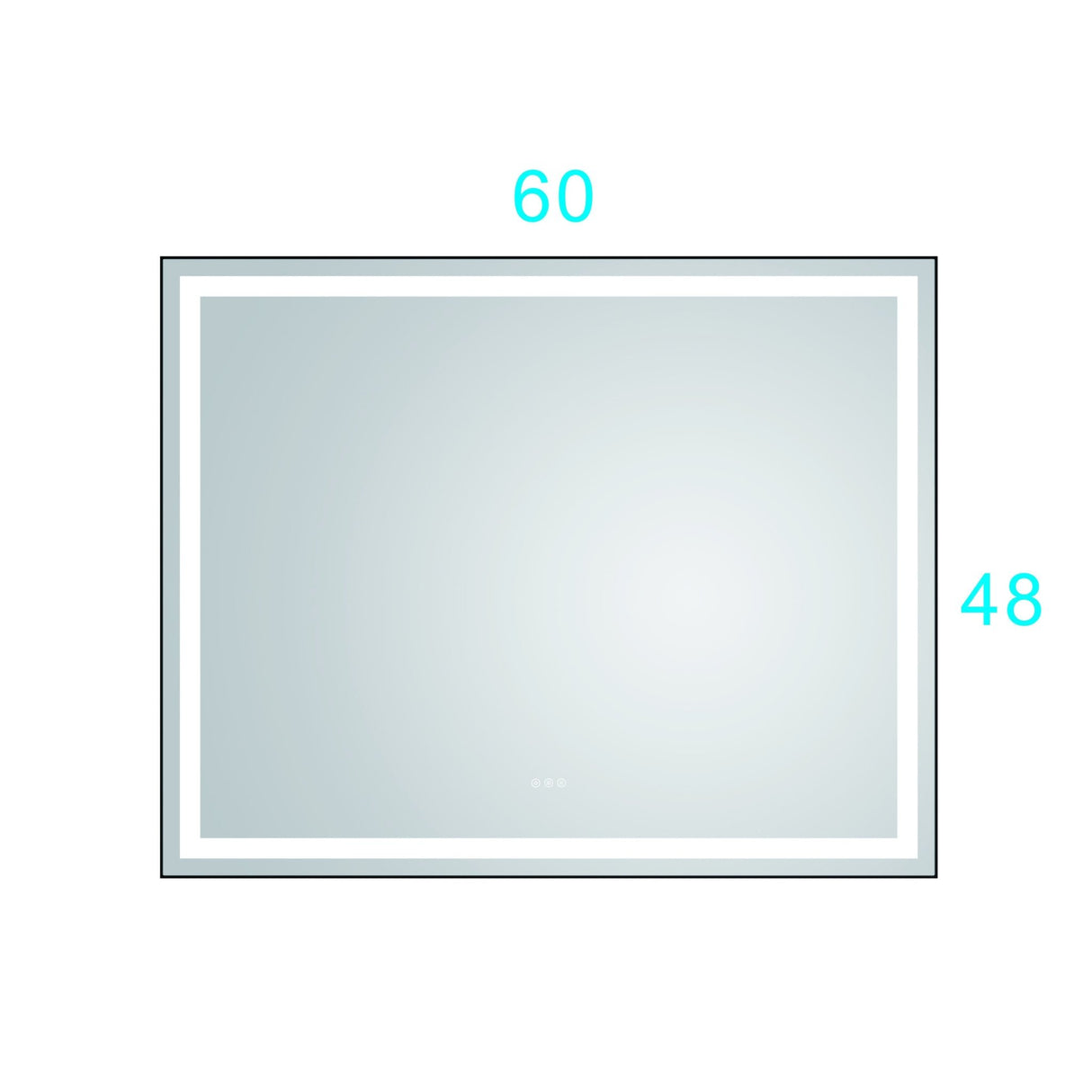 60in. W x 48 in. H Super Bright Led Bathroom Mirror with Lights, Metal Frame Mirror Wall Mounted Lighted Vanity Mirrors for Wall, Anti Fog Dimmable Led Mirror for Makeup, Horizontal/Verti - W1272103493 - image - 5