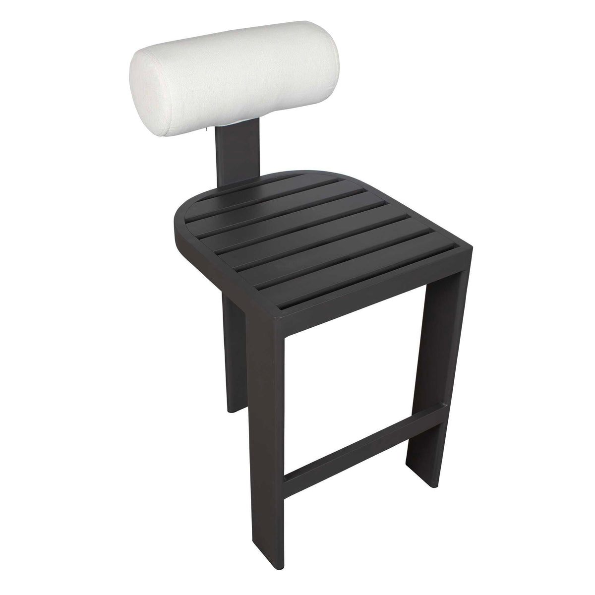 Bolster Back Outdoor Bar Stool - White / Black by Uttermost - View 9