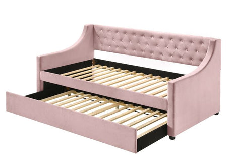 Acme - Lianna Daybed W/Trundle (Twin) 39380 Pink Velvet