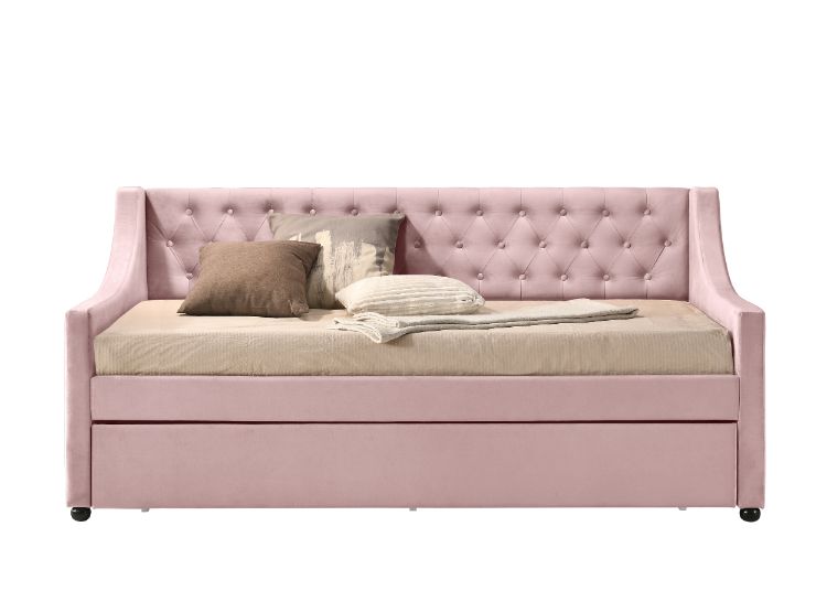 Acme - Lianna Daybed W/Trundle (Twin) 39380 Pink Velvet