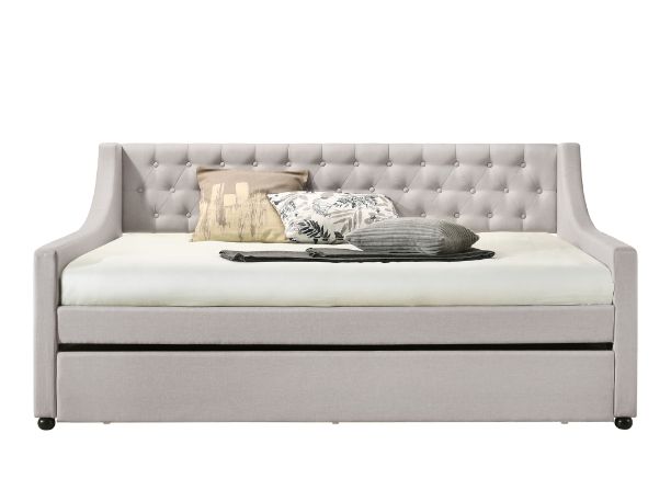 Acme - Lianna Daybed W/Trundle (Full) 39385 Fog Fabric