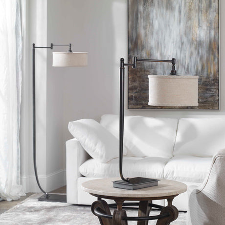 Lamine Floor Lamp Dark Bronze - Bronze / Beige by Uttermost - View 4