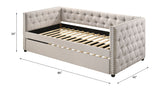 Acme - Romona Daybed W/Trundle (Twin) 39440 Beige Fabric