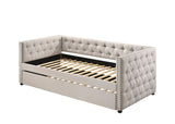 Acme - Romona Daybed W/Trundle (Full) 39445 Beige Fabric