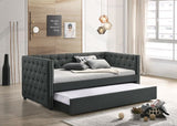 Acme - Romona Daybed W/Trundle (Twin) 39450 Gray Fabric