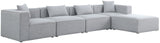 Cube - Modular Sectional 5 Piece - Gray - Fabric - 630Grey - Sec5A - Home Elegance USA - 4