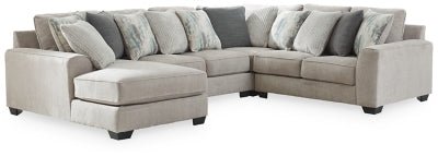 Ashley Pewter Ardsley 39504S9 4 - Piece Sectional with Chaise - Chenille - 39504S9 - Home Elegance USA - 1