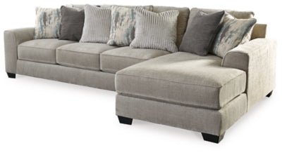 Ashley Pewter Ardsley 39504S5 2 - Piece Sectional with Chaise - Chenille - 39504S5 - Home Elegance USA - 1