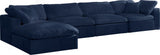 Cozy - Modular Sectional 5 Piece Cloud - Navy - 634Navy - Sec5A - Home Elegance USA - 5