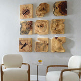 Bahati Wood Wall Decor (Set of 9) Natural - Light Brown by Uttermost - View 3