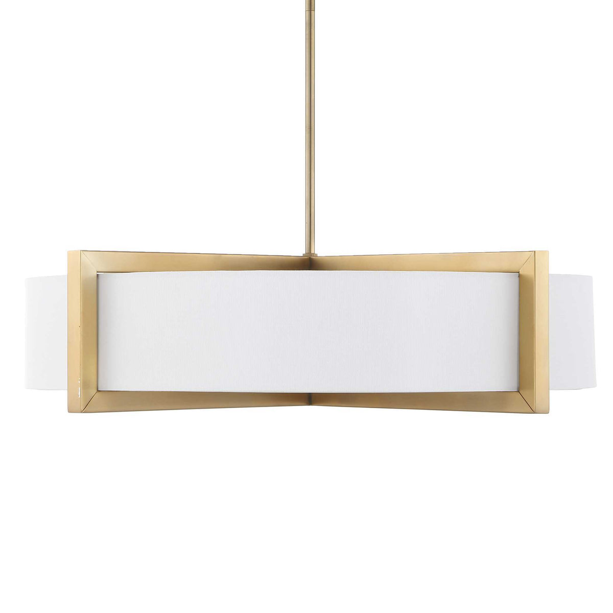 Cresson 4 Light Drum Pendant White / Gold - Gold / White by Uttermost - View 7