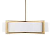 Cresson 4 Light Drum Pendant White / Gold - Gold / White by Uttermost - View 7