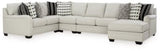 Ashley Dove Gray Huntsworth 39702S6 5 - Piece Sectional with Chaise - Chenille | Home Elegance USA