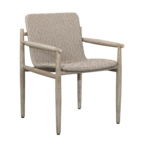 Sumba Wicker Outdoor Dining Chair - Gray by Uttermost - View 6