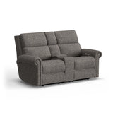 Bernard Power Reclining Loveseat With Console, Power Headrest, & Lumbar | Flexsteel