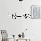 Munich LED Horizontal Chandelier // Black  | Finesse -  Home Elegance USA