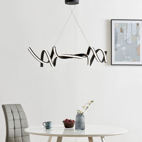 Munich LED Horizontal Chandelier // Black  | Finesse -  Home Elegance USA
