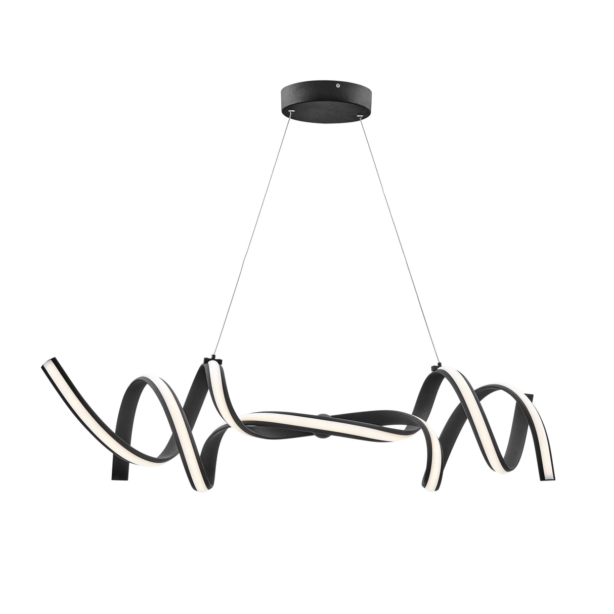 Munich LED Horizontal Chandelier // Black  | Finesse -  Home Elegance USA