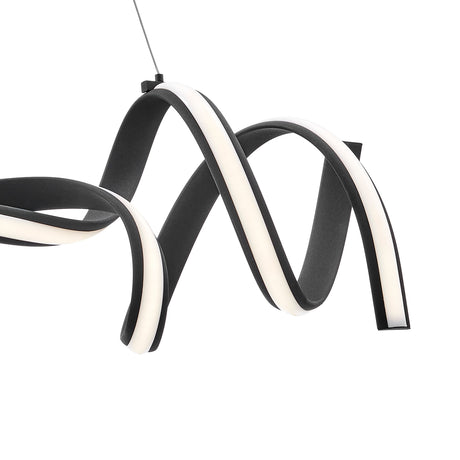 Munich LED Horizontal Chandelier // Black  | Finesse -  Home Elegance USA