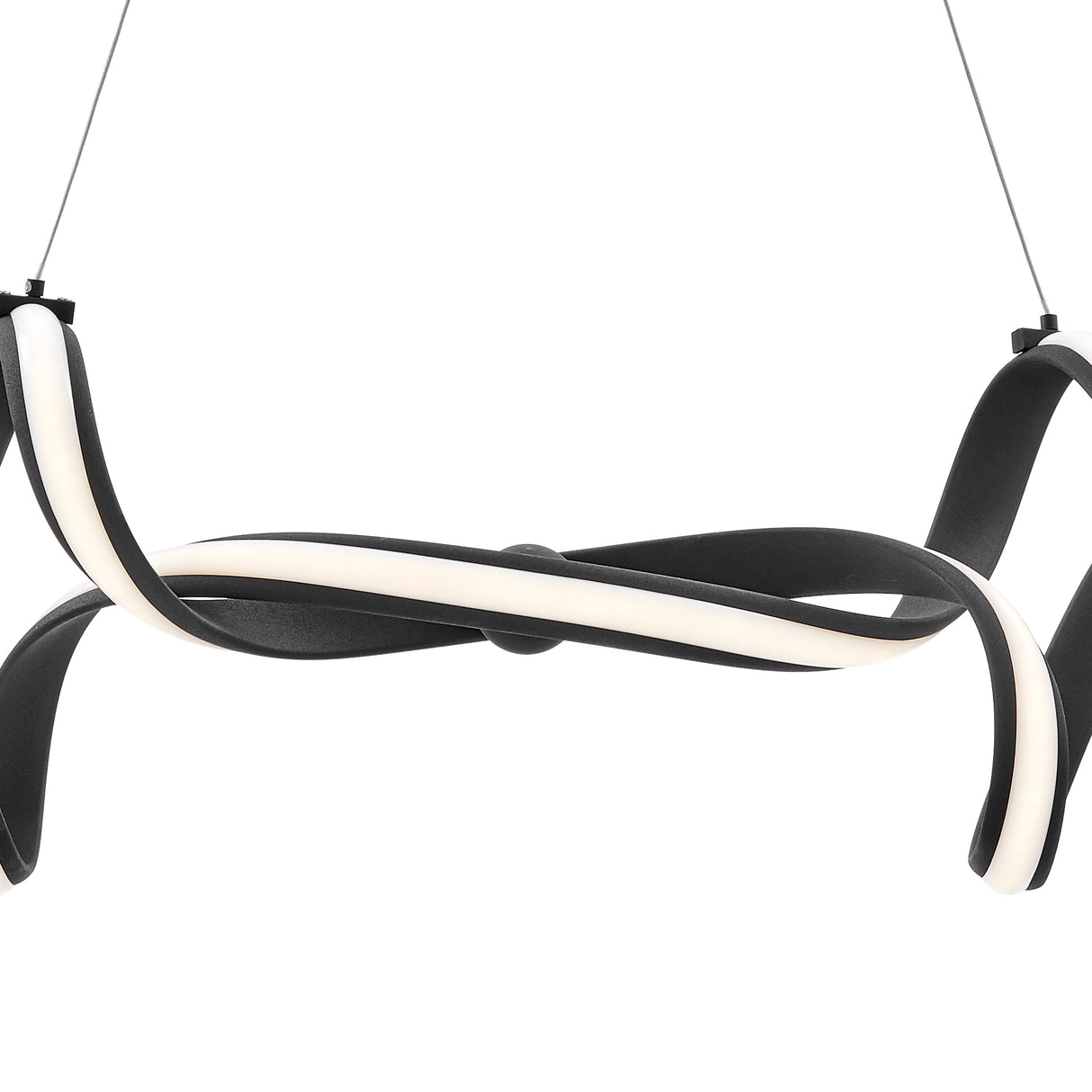 Munich LED Horizontal Chandelier // Black  | Finesse -  Home Elegance USA